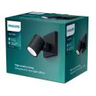 Philips Runner Vägglampa Metall Svart | Passande för 1x GU10 